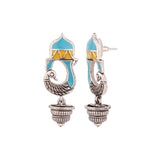 Gwalior Peacock Motif Drop Earrings