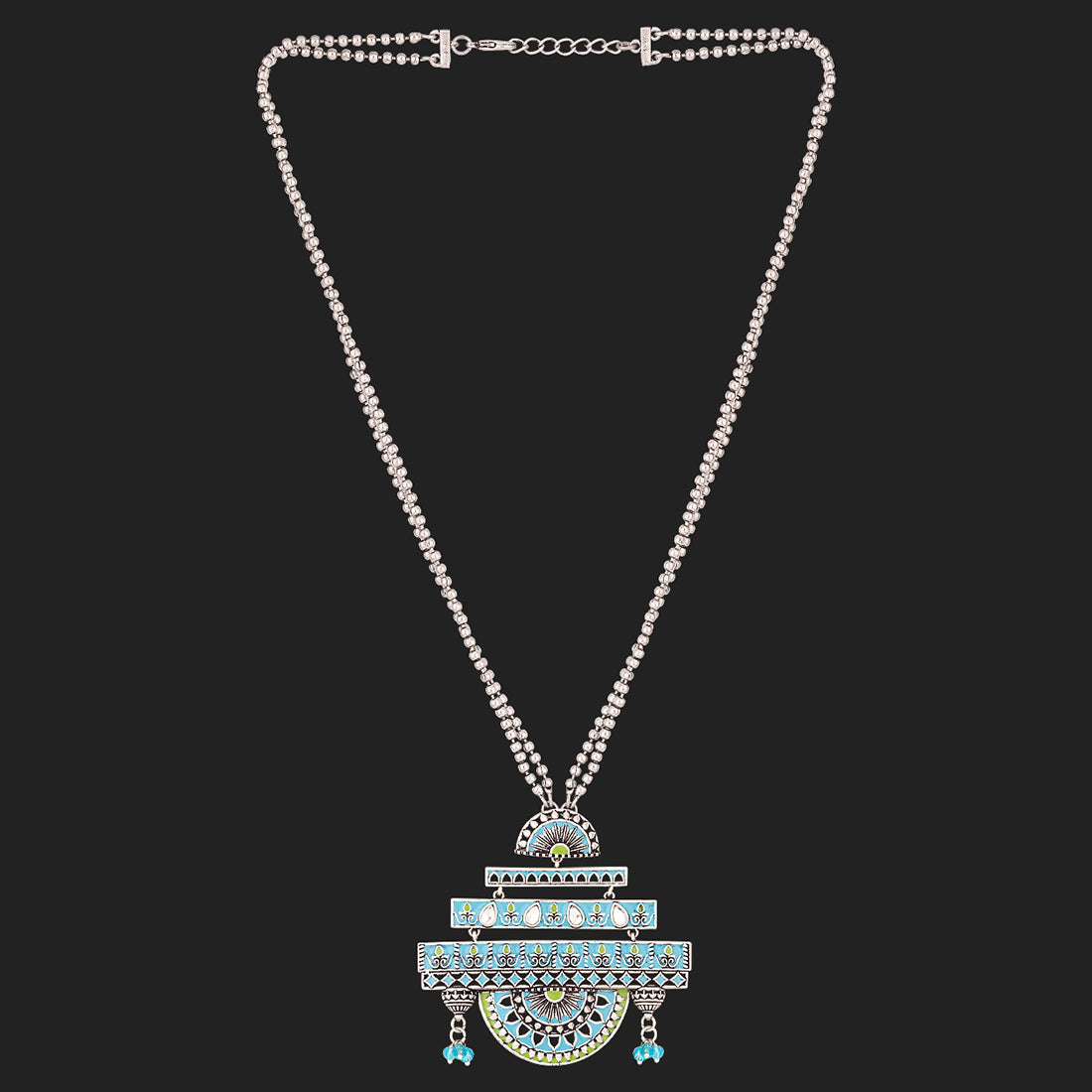 Gwalior Enameled Decorative Dome Necklace