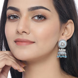 Gwalior Enameled Jhumka Earrings