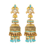 Gwalior Gold Toned Layered Jhumka Earrings