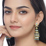 Gwalior Gold Toned Layered Jhumka Earrings