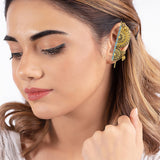 Gwalior Half Circles Gold Toned Earrings