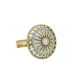 Gwalior Floral Motif Embossed Statement Ring