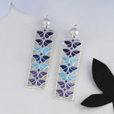 Butterfly Blue Dangler Earrings