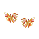 Butterfly Cute Orange Studs
