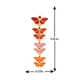 Butterfly Garden Orange Dangler Earrings -