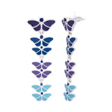 Butterfly Garden Blue Dangler Earrings
