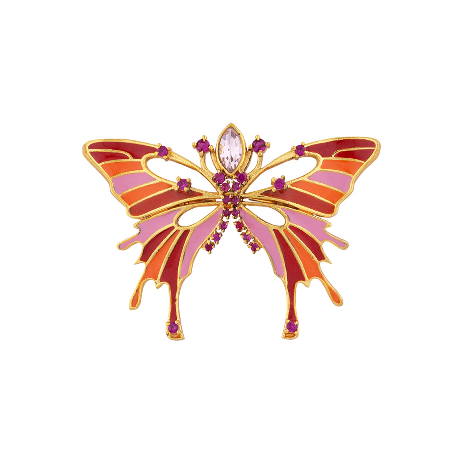 Butterfly Queen Pink Brooch
