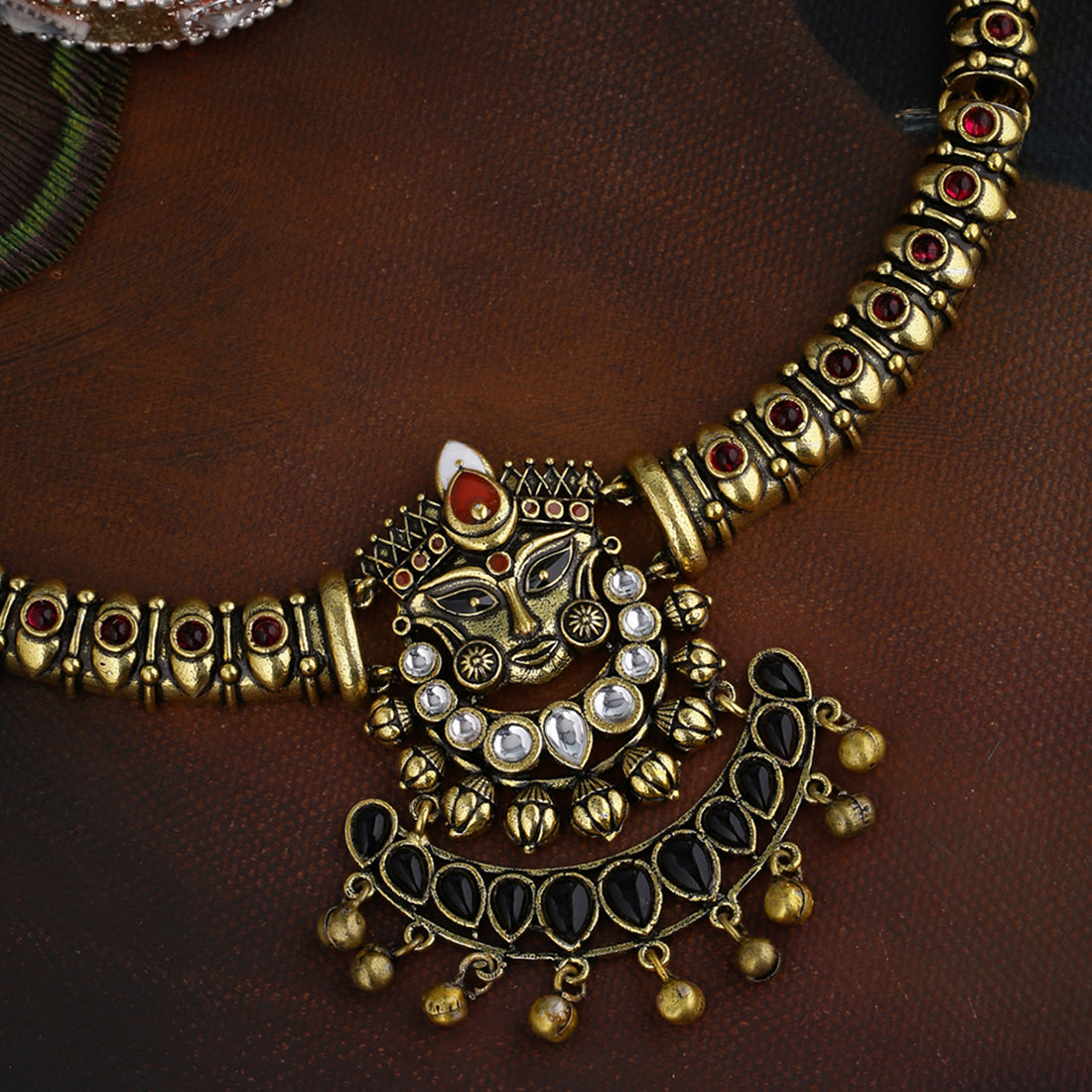 Durga Goddess Motif Necklace