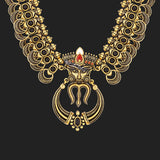 Durga Trishul and Goddess Face Necklace