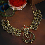 Durga Trishul and Goddess Face Necklace