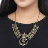 Durga Trishul and Goddess Face Necklace