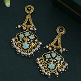 Tahira Royal Black Chandelier Earrings