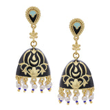 Tahira Enameled Jhumka Earrings