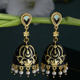 Tahira Enameled Jhumka Earrings