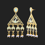 Tahira Festive Black Trikone Earrings