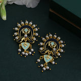 Tahira Sunrise Blue-Gold Earrings