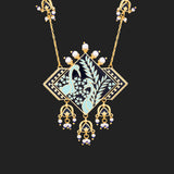 Tahira Peacock Regal Black necklace
