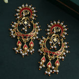 Tahira Glorious Red Circles Earrings