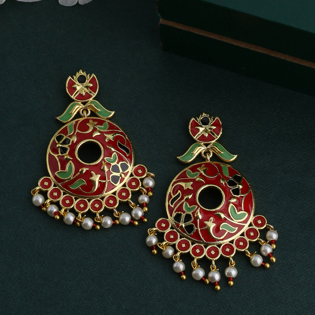 Tahira Glorious Red Stylish Earrings