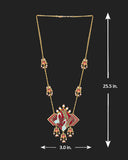 Tahira Glorious Red Peacock Necklace
