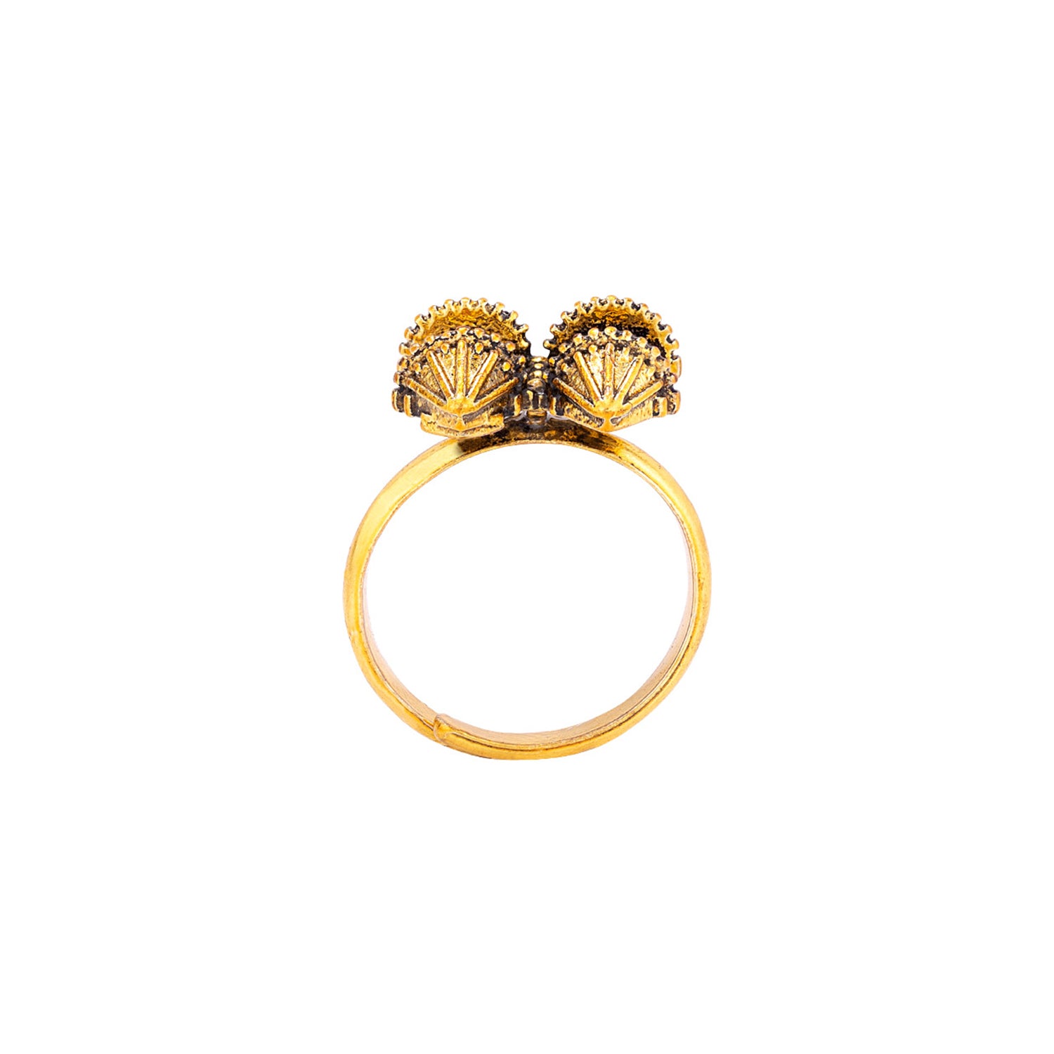 Temple of Love Tribal Motifs Statement Ring