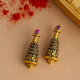 Temple of Love Temple Motif Stud Earrings