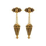 Temple of Love Brass Drop Earrings