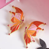 Butterfly Winged Enamel Earrings