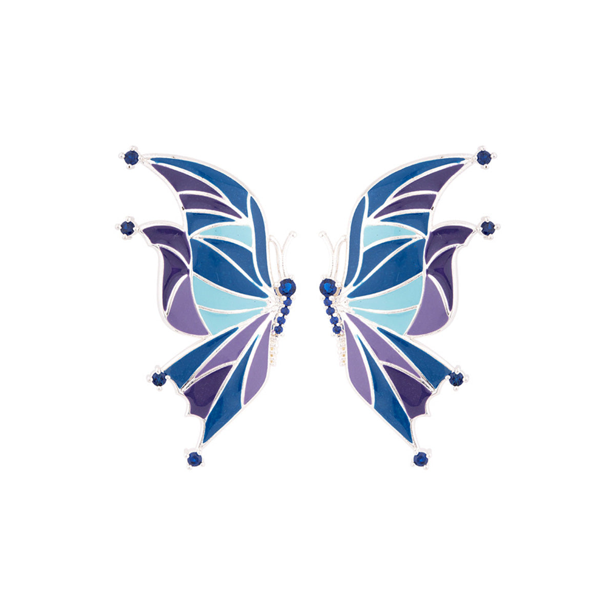Butterfly Wings Enamel Earrings