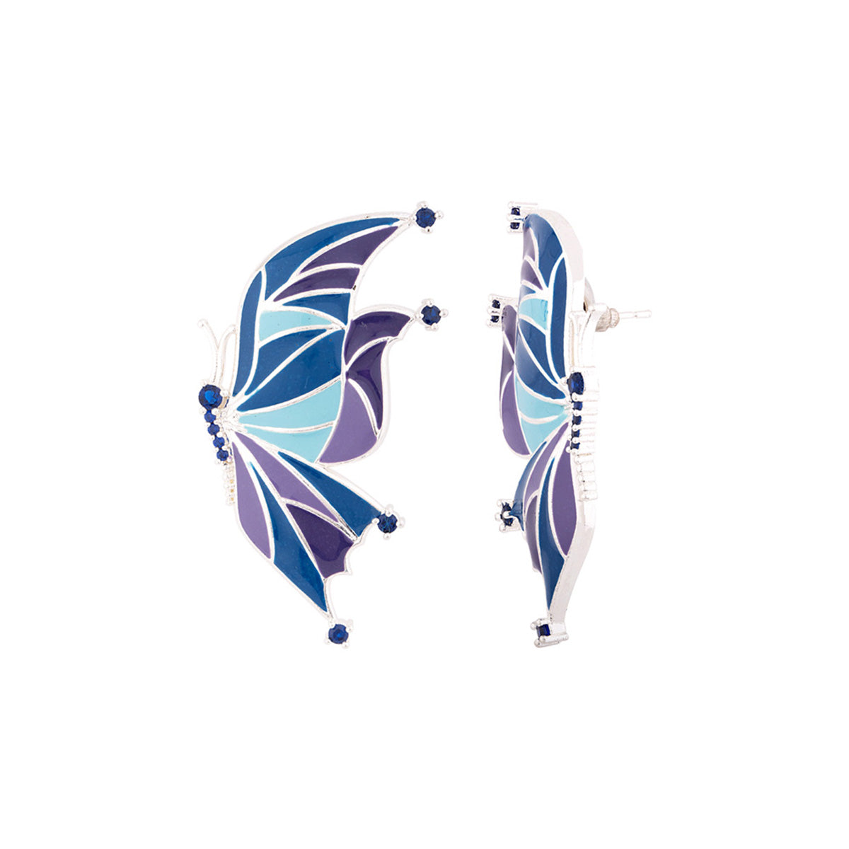 Butterfly Wings Enamel Earrings