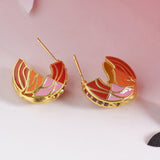 Butterfly Coloured Enamel Earrings