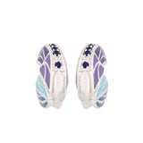 Butterfly Blue Enameled Earrings