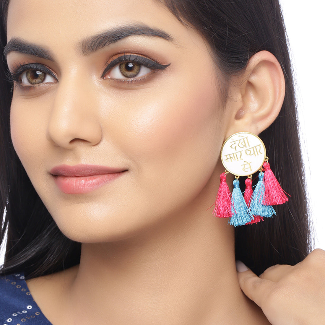 Truck Art 'Dekho Magar Pyar Se' Earrings – VOYLLA1