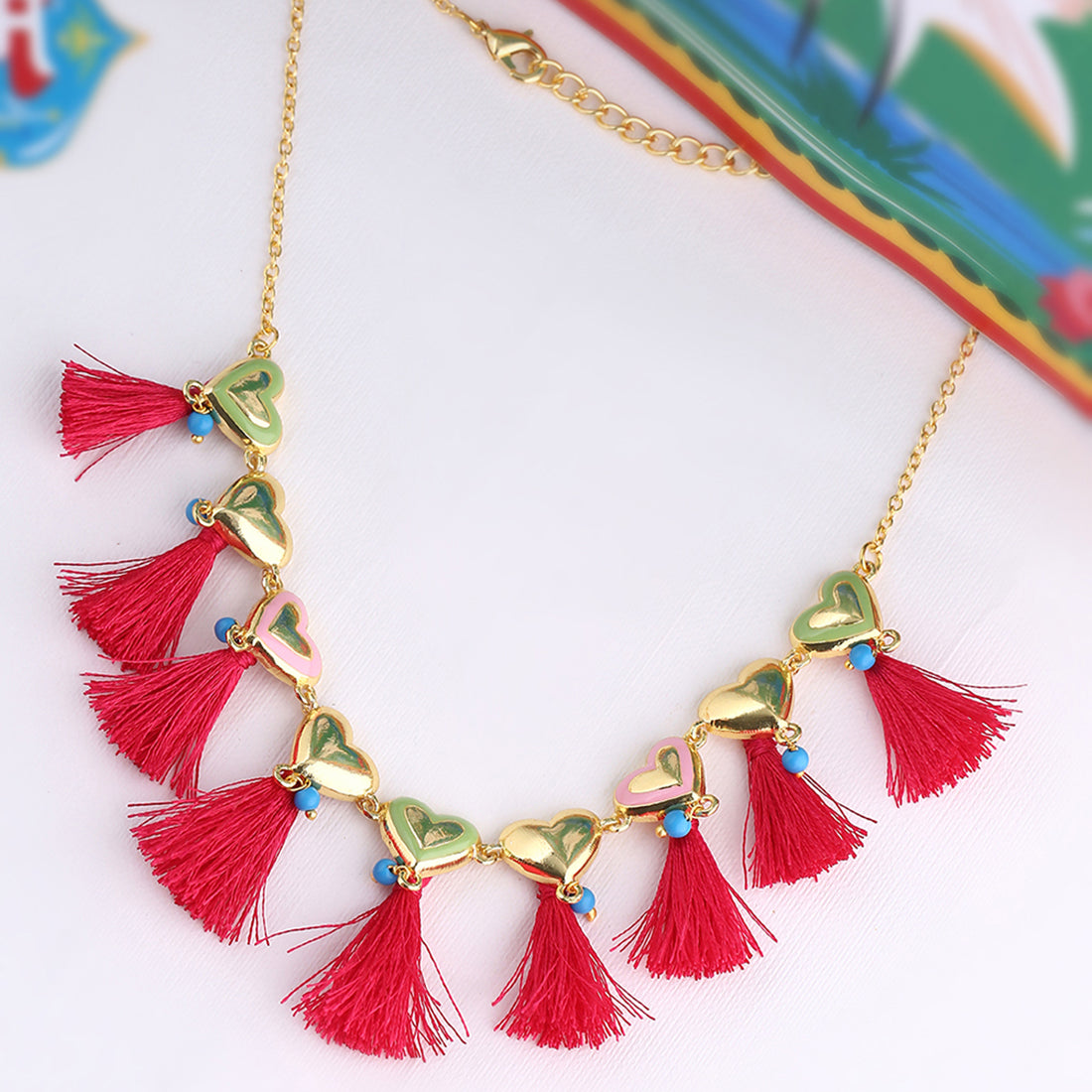 Truck Art Hearts and Tassels Necklace
