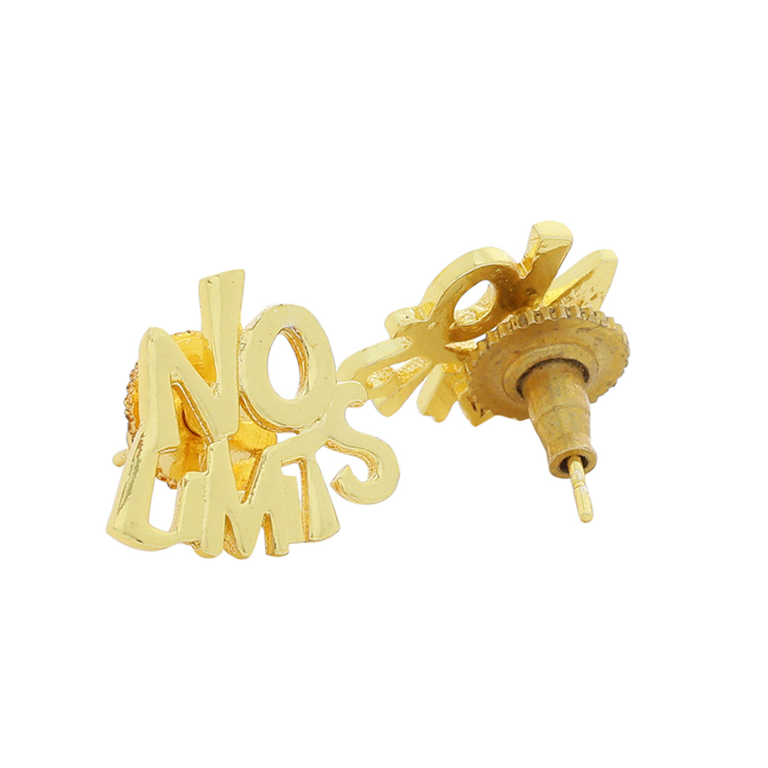 Truck Art Gold Plated 'No Limits' Stud Earrings
