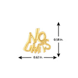 Truck Art Gold Plated 'No Limits' Stud Earrings