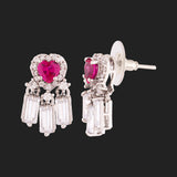 Love Knots CZ Gems Embellished Stud Earrings