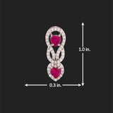Love Knots Zircon Gemstones Embellished Drop Earrings