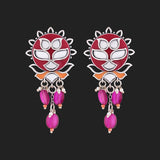 Thikri Floral Motifs Drop Earrings