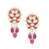 Thikri Faux Pearls Adorned Drop Earrings