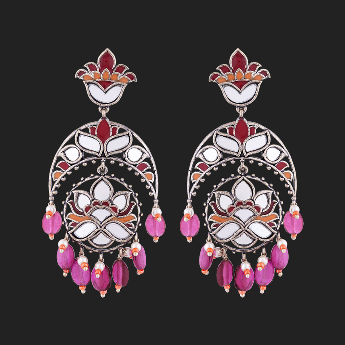 Thikri Crescent Drop Earrings