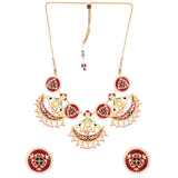 Tahira Heavily Embellished Enameled Necklace Set
