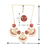 Tahira Heavily Embellished Enameled Necklace Set