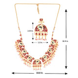 Tahira Floral Motifs Heavily Embellished Necklace Set