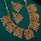 Tahira Floral Motifs Heavily Embellished Necklace Set