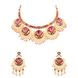 Tahira Faux Pearls Embellished Necklace Set