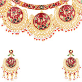 Tahira Faux Pearls Embellished Necklace Set