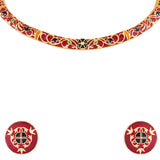 Tahira Enameled Choker Necklace Set