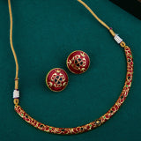 Tahira Enameled Choker Necklace Set